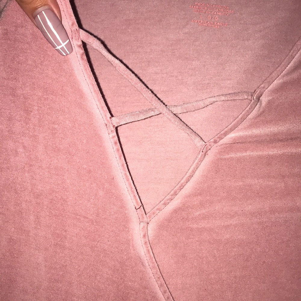 American Eagle Soft & Sexy Large Blush Pink Shirt - Picture 4 of 4